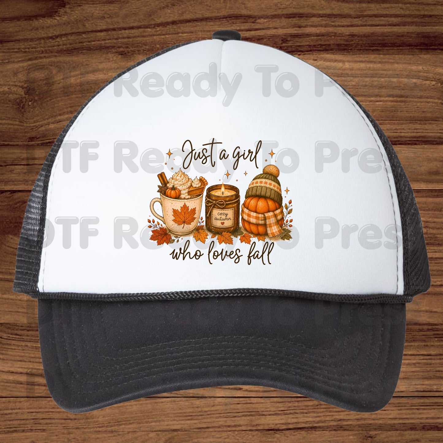 Just A Girl Who Loves Fall DTF Transfer Ready to Press