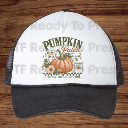 Halloween Pumpkin Patch DTF Transfer Ready to Press Farm Fresh Autumn Heat Transfer For Shirts Vintage Fall Pumpkin Graphic Print Locally Grown