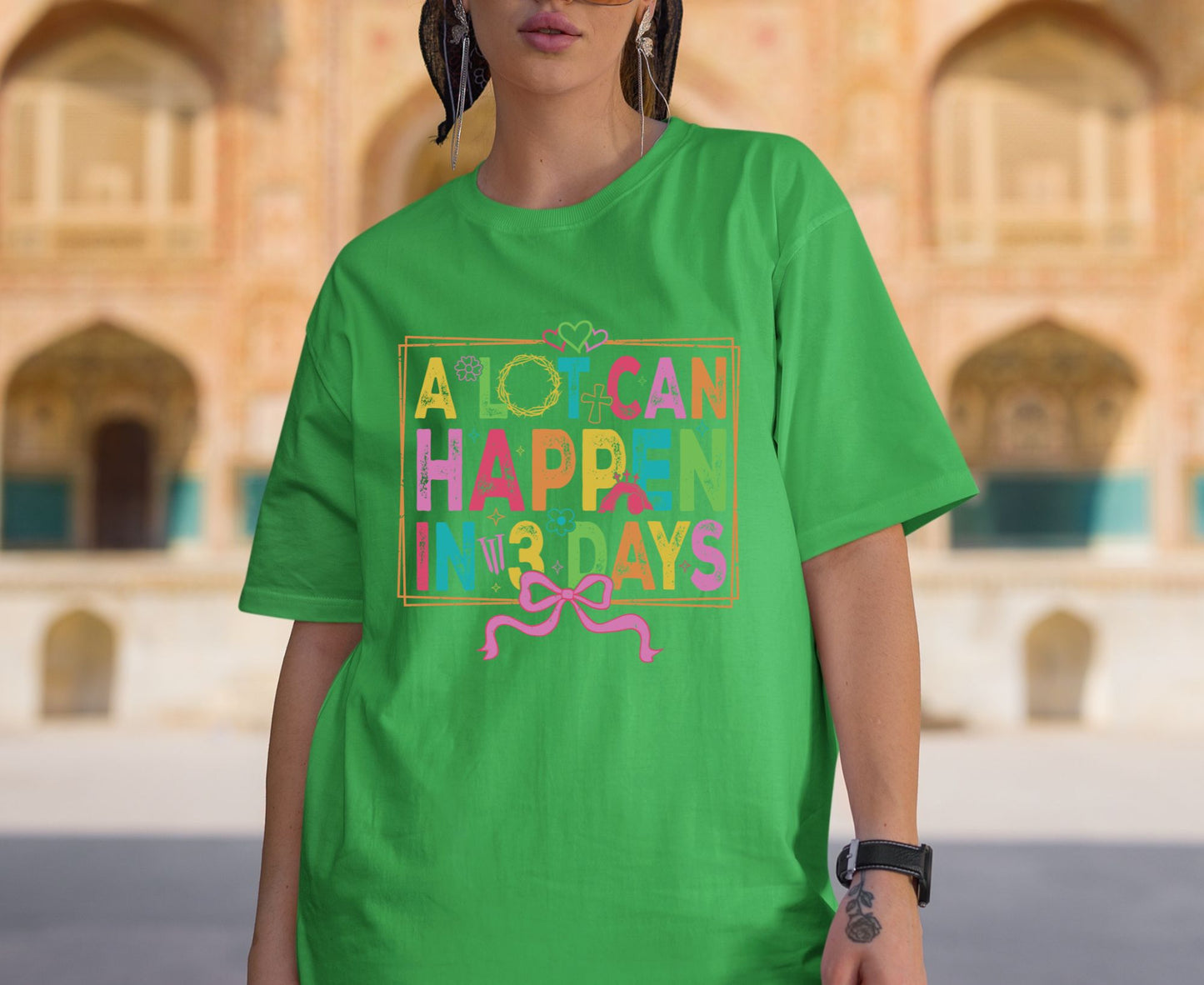 A Lot Can Happen In 3 Days T Shirt Christian Easter Tee Colorful Faith Shirt Adult Youth Toddler Baby Religious Gift Resurrection Sunday