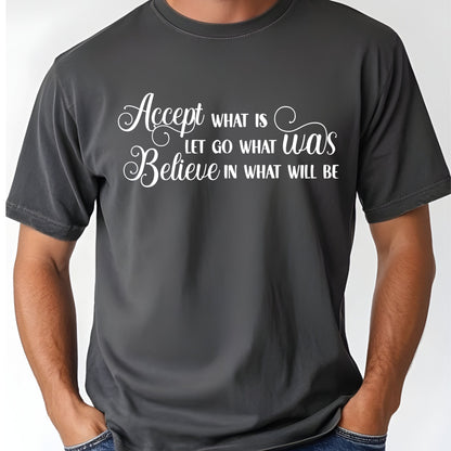 Accept What Is Comfort Colors T Shirt Inspirational Quote Youth Tee Believe Motto Children Sweatshirt Positive Vibes Kids Apparel Trendy Gift