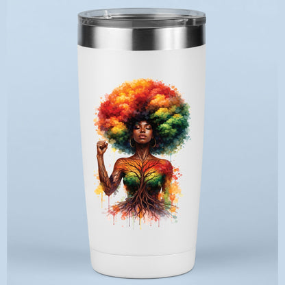 Afro Woman Tree DTF Transfer