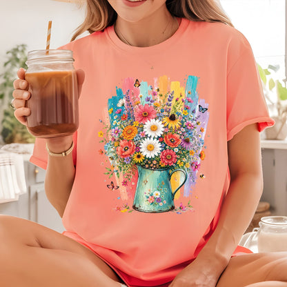 Aloha Vibes Retro Hibiscus Flower DTF Transfer Ready to Press Summer Vacation UV DTF Sticker Beach Palm Trees Heat Transfer for Shirts