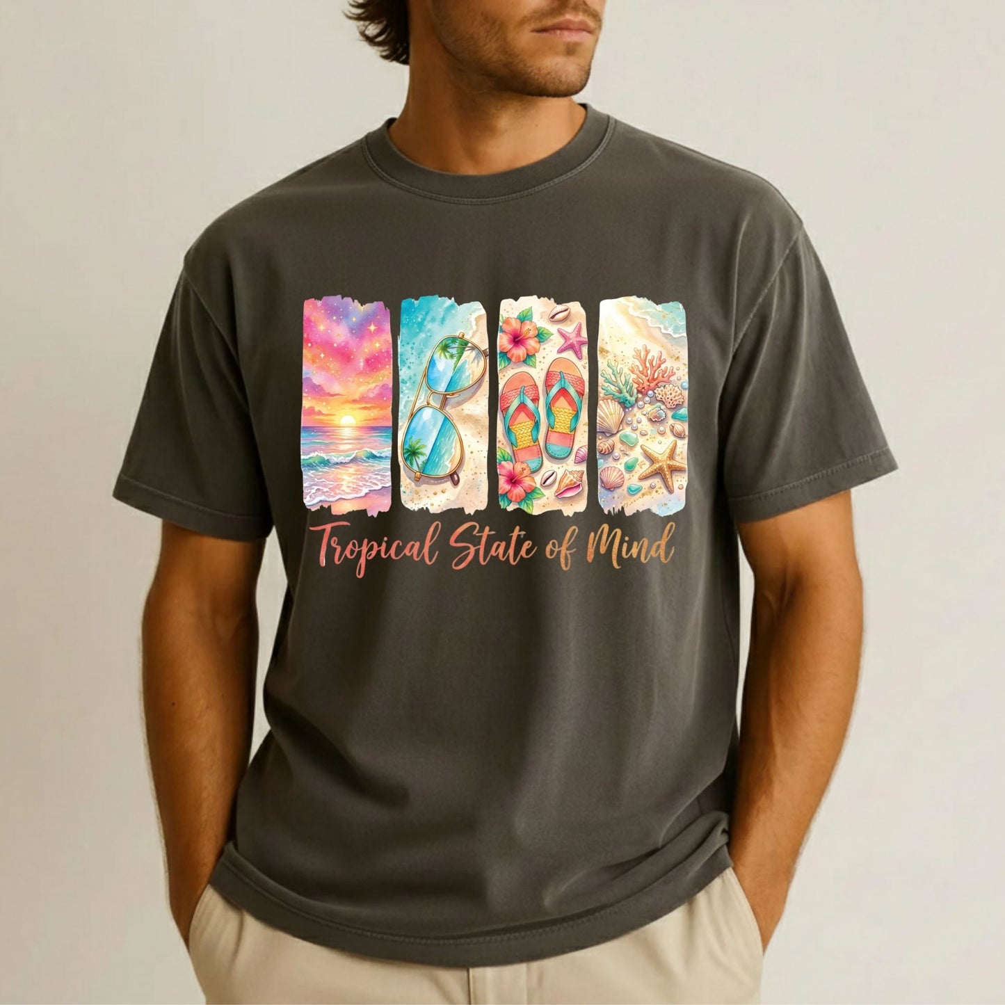 Aloha Vibes Retro Sunglasses DTF Transfer Ready to Press Summer Vacation UV DTF Sticker Beach Palm Trees Heat Transfer for Shirts
