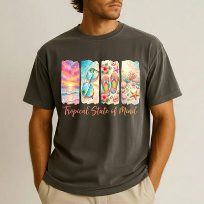 Aloha Vibes Retro Sunglasses DTF Transfer Ready to Press Summer Vacation UV DTF Sticker Beach Palm Trees Heat Transfer for Shirts