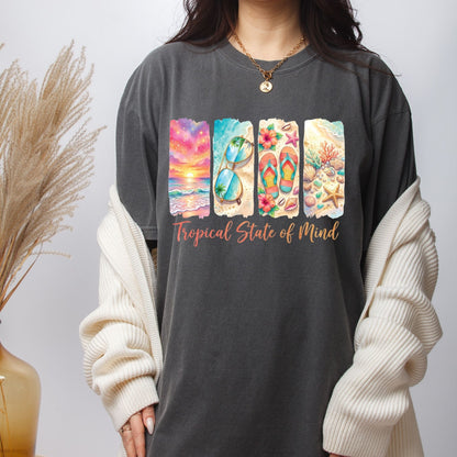 Aloha Vibes Retro Sunglasses DTF Transfer Ready to Press Summer Vacation UV DTF Sticker Beach Palm Trees Heat Transfer for Shirts