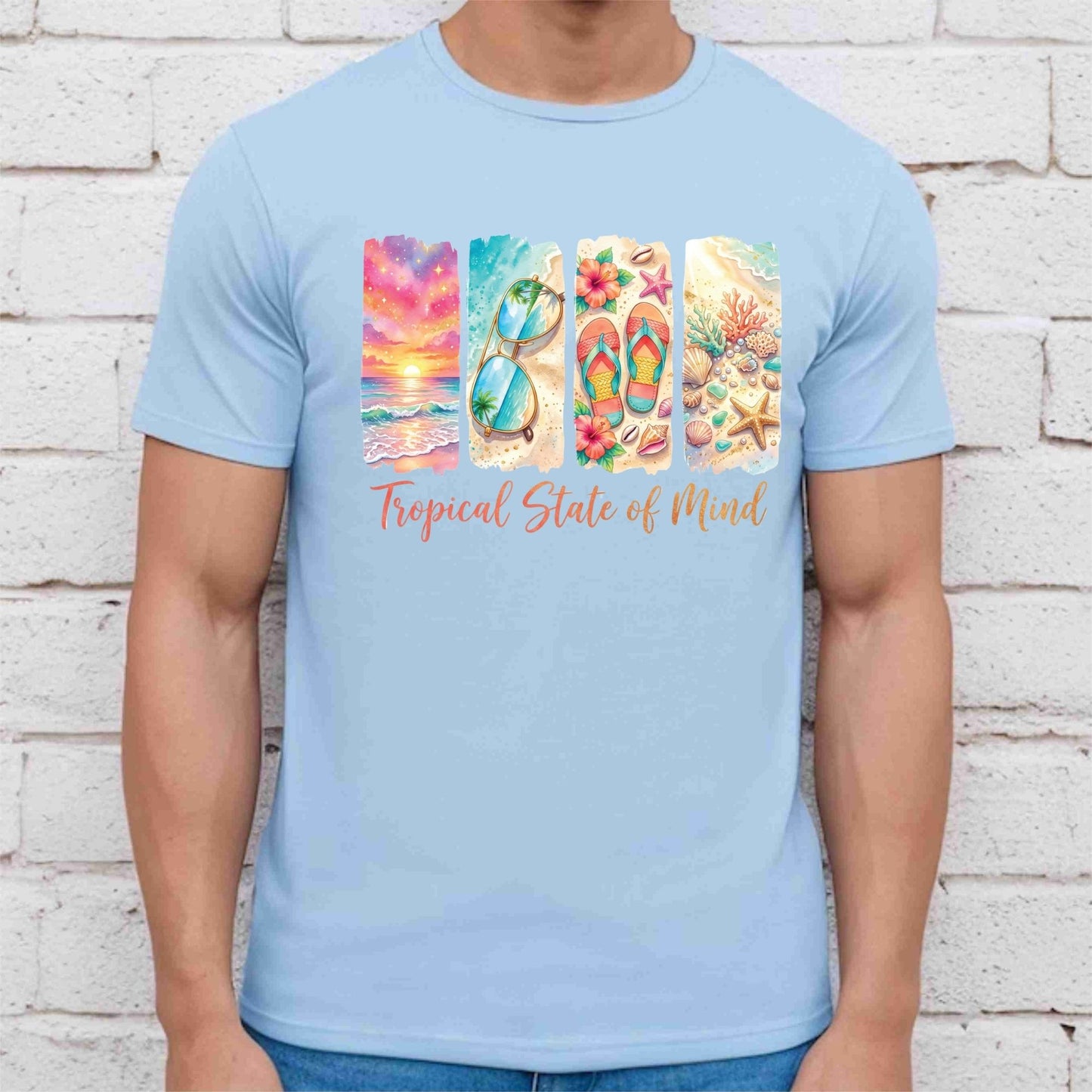 Aloha Vibes Retro Sunglasses DTF Transfer Ready to Press Summer Vacation UV DTF Sticker Beach Palm Trees Heat Transfer for Shirts