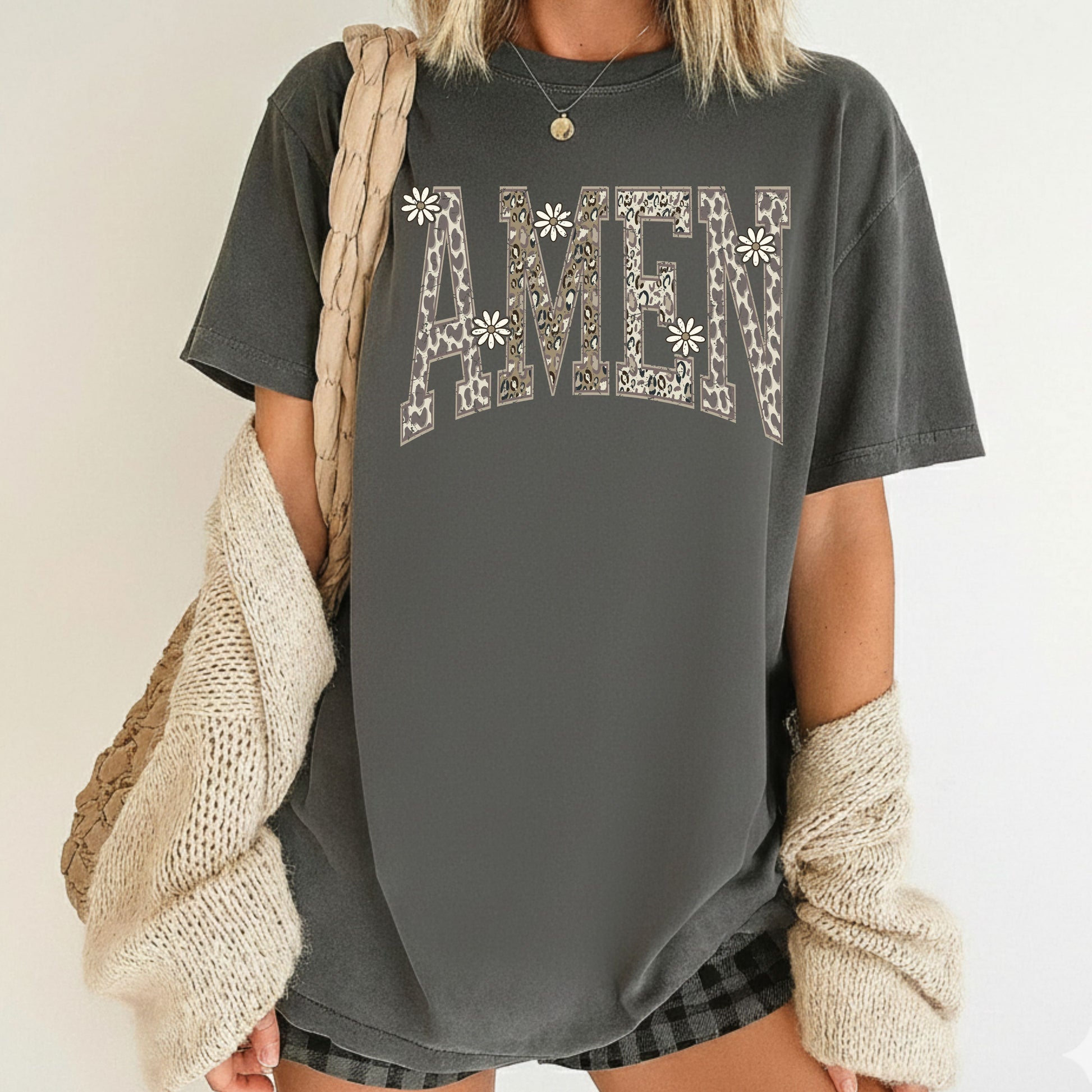 Amen Comfort Colors T Shirt Christian Gospel Message Tees Jesus Faith Apparel Tank Top Religious Long Sleeve Gifts