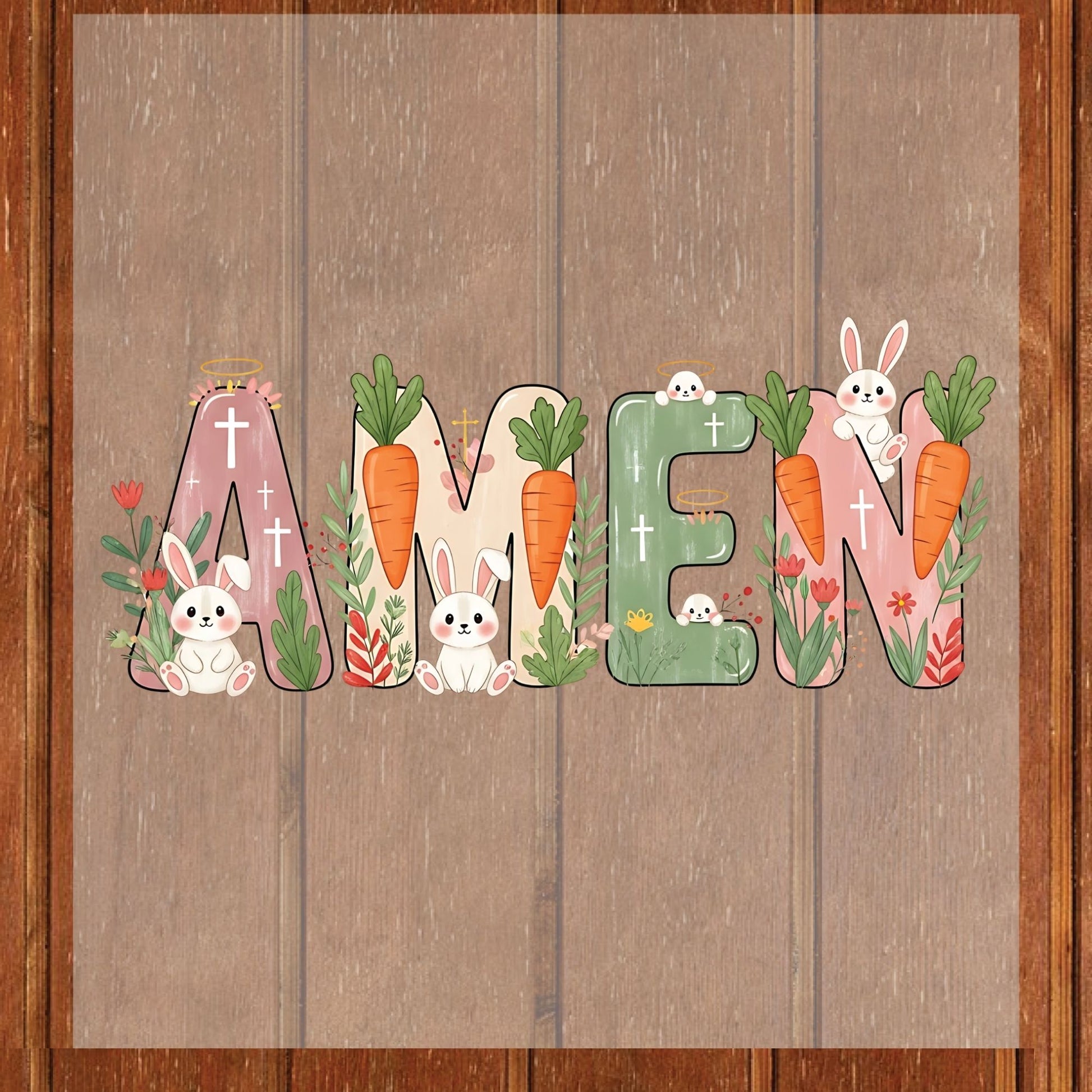 Amen Easter Pastel DTF Transfer ready to Press Faith Based Apparel Heat Transfer for Shirts Bible Verse UV Sticker Prints