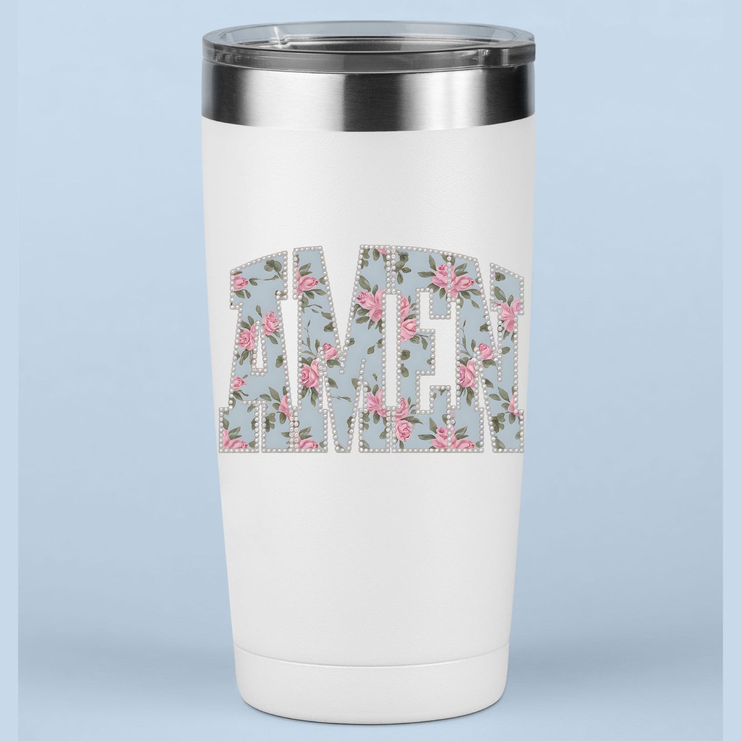 Amen Pearls Easter Floral DTF Transfer Ready to Press