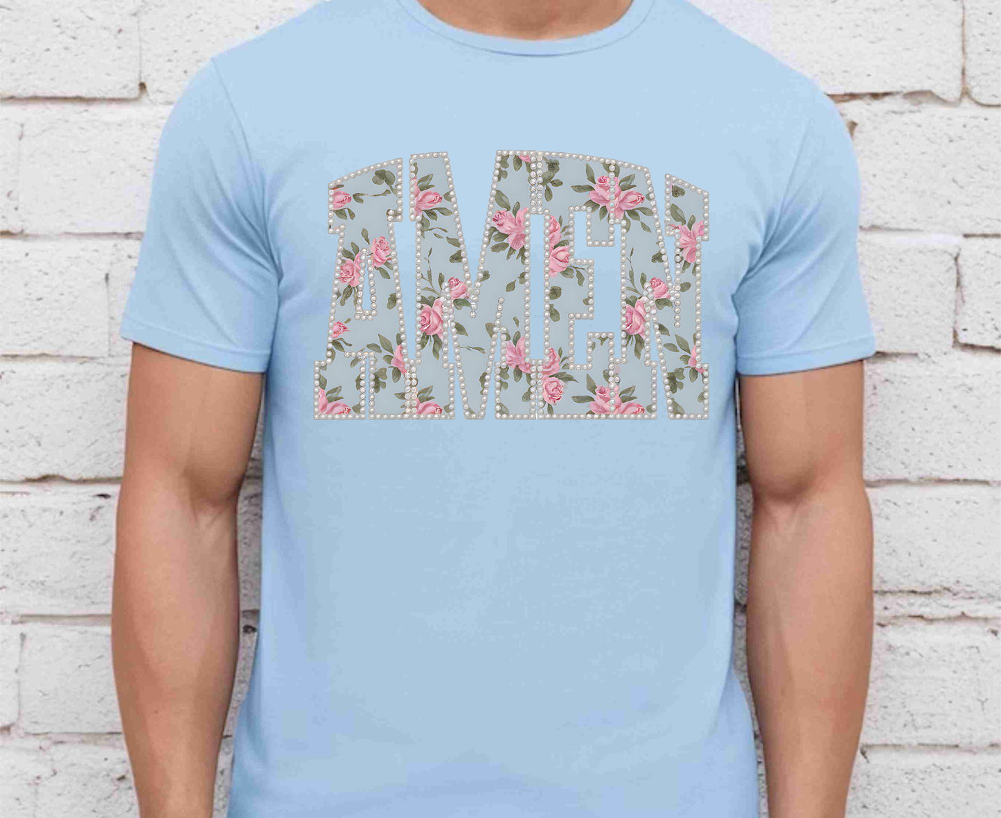 Amen T Shirt Christian Floral Tee Shabby Chic Rose Faith Shirt Adult Youth Toddler Baby Religious Gift Aesthetic Christian Women Shirt