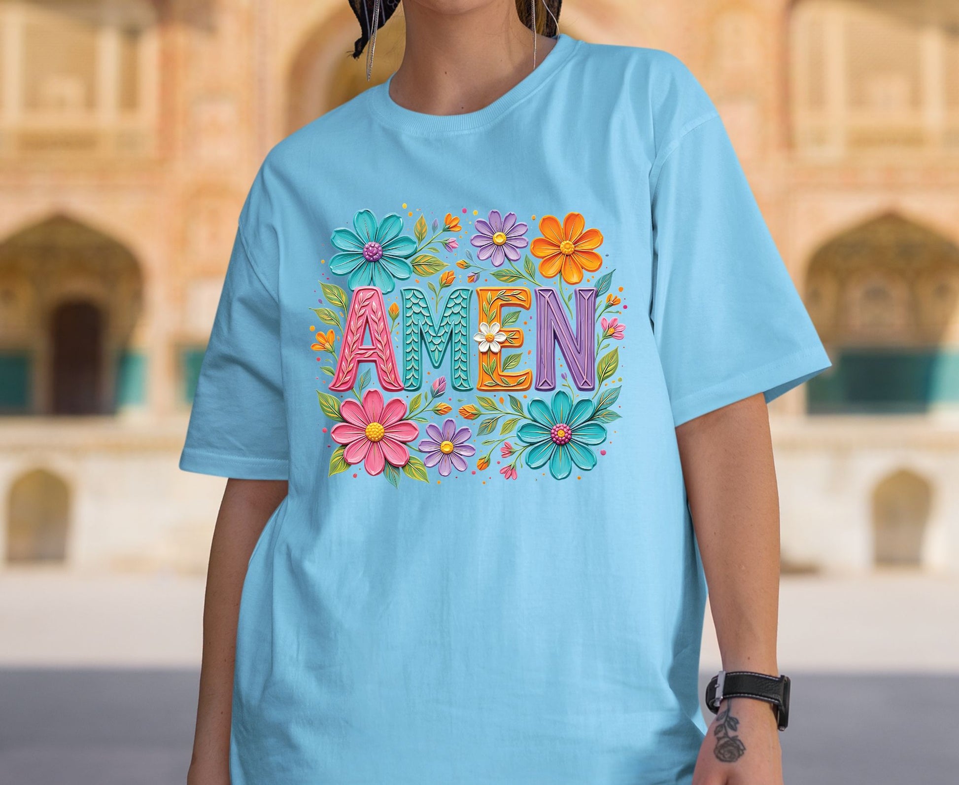 Amen T Shirt Christian Wildflower Tee Religious Floral Shirt Colorful Faith Gift For Her Adult Youth Toddler Baby Spiritual Church Outfit