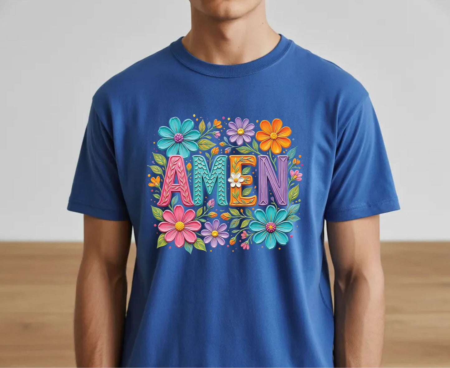 Amen T Shirt Christian Wildflower Tee Religious Floral Shirt Colorful Faith Gift For Her Adult Youth Toddler Baby Spiritual Church Outfit