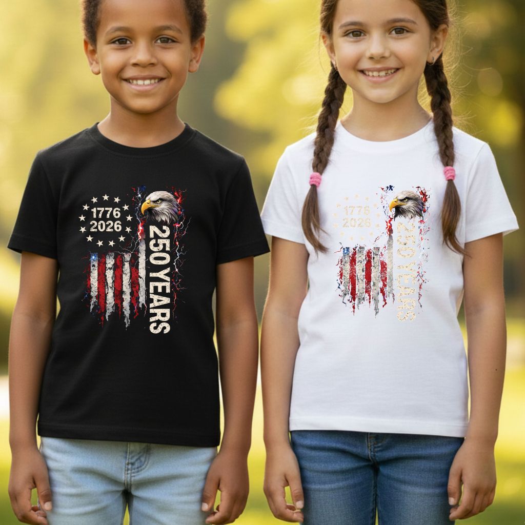 America 250 Years Comfort Colors T Shirts 1776 2026 Tee Semiquincentennial Patriotic Eagle Distressed American Flag Fourth of July Gifts