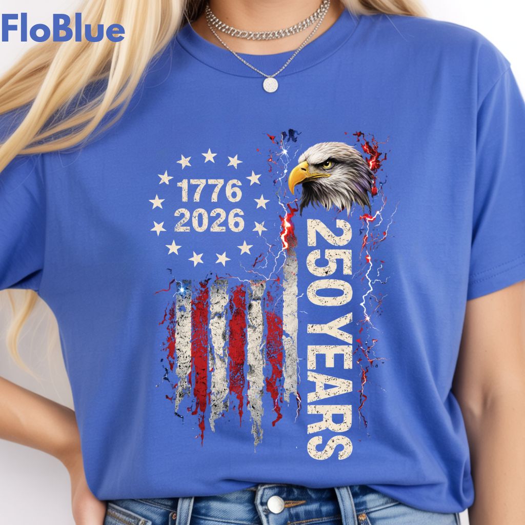 America 250 Years Comfort Colors T Shirts 1776 2026 Tee Semiquincentennial Patriotic Eagle Distressed American Flag Fourth of July Gifts