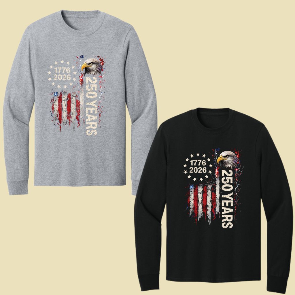 America 250 Years Comfort Colors T Shirts 1776 2026 Tee Semiquincentennial Patriotic Eagle Distressed American Flag Fourth of July Gifts