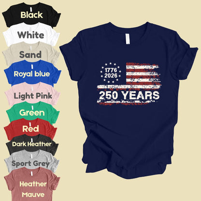 America 250 Years DTF Transfer Ready to Press 1776 2026 Semiquincentennial Comfort Colors T Shirt Patriotic Heat Stickers United States