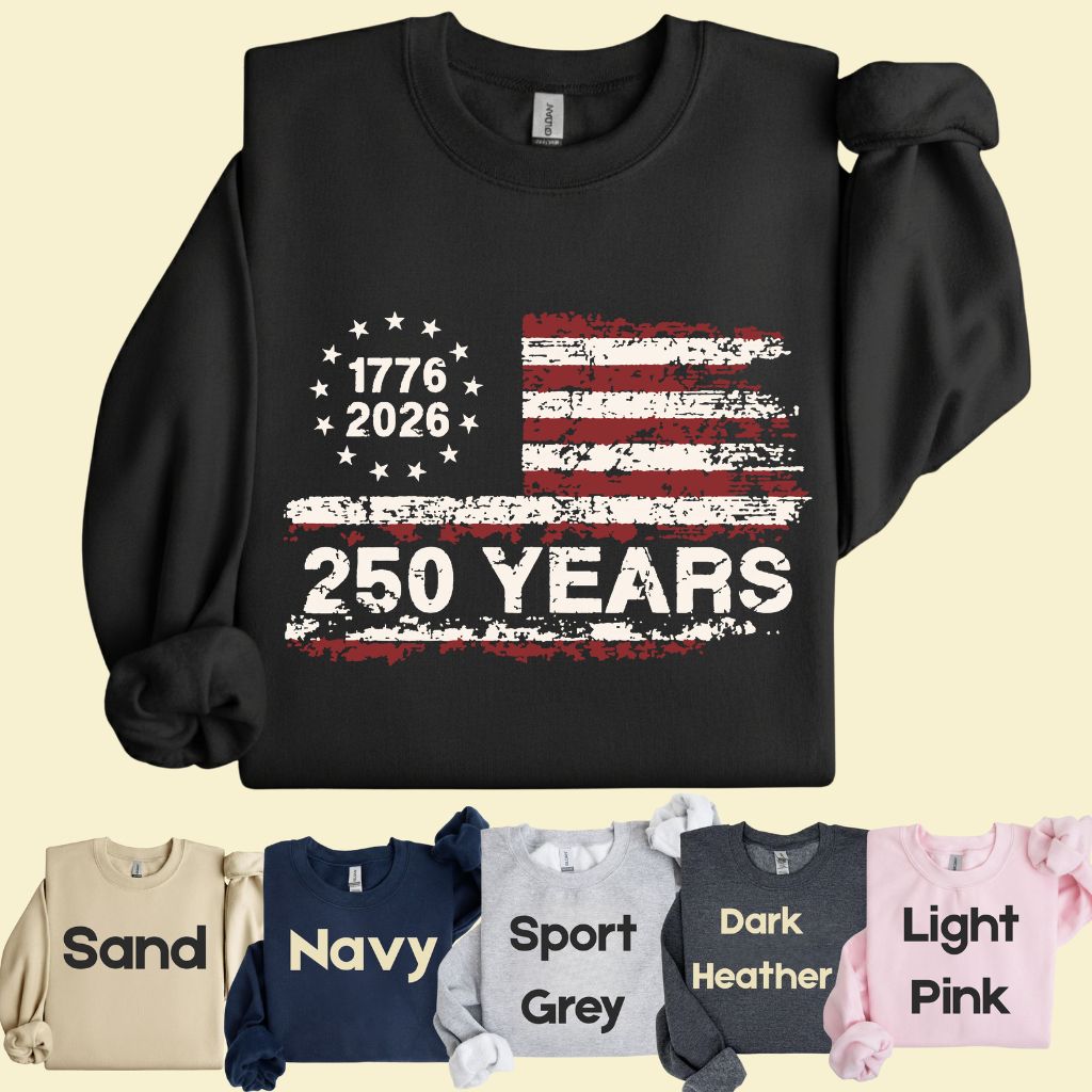 America 250 Years DTF Transfer Ready to Press 1776 2026 Semiquincentennial Comfort Colors T Shirt Patriotic Heat Stickers United States