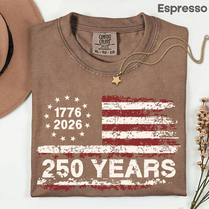 America 250 Years DTF Transfer Ready to Press 1776 2026 Semiquincentennial Comfort Colors T Shirt Patriotic Heat Stickers United States