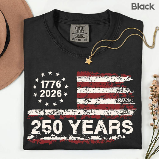 America 250 Years DTF Transfer Ready to Press 1776 2026 Semiquincentennial Comfort Colors T Shirt Patriotic Heat Stickers United States