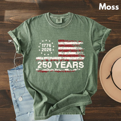 America 250 Years DTF Transfer Ready to Press 1776 2026 Semiquincentennial Comfort Colors T Shirt Patriotic Heat Stickers United States