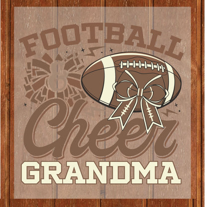 American Football Cheer Grandma DTF Transfer ready to Press Sports Heat Transfer for Shirts Soccer Nana UV Sticker Prints