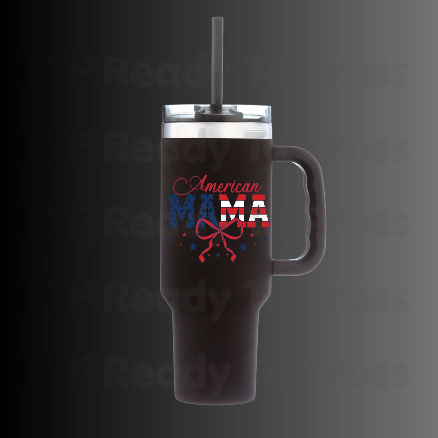 American Mama DTF Transfer Ready to Press Retro Patriotic American Flag Bow Heat Transfer For Shirts Independence Day 4th of July UV Sticker Prints