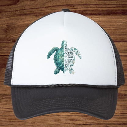 And Into The Ocean I Go To Lose My Mind And Find My Soul DTF Transfer Ready to Press Sea Turtle UV DTF Sticker Ocean Life Heat Transfer for Shirts