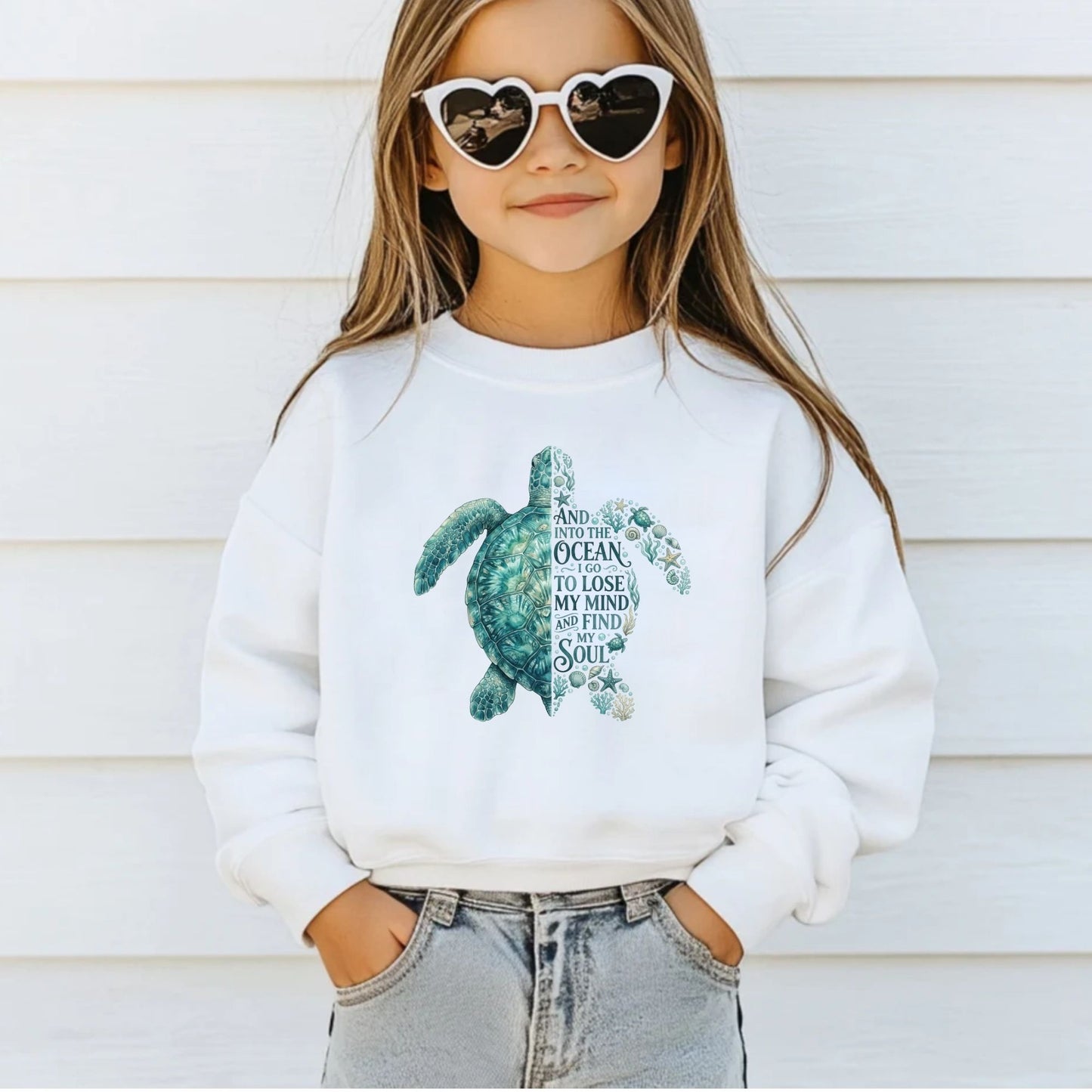 And Into The Ocean I Go To Lose My Mind And Find My Soul DTF Transfer Ready to Press Sea Turtle UV DTF Sticker Ocean Life Heat Transfer for Shirts