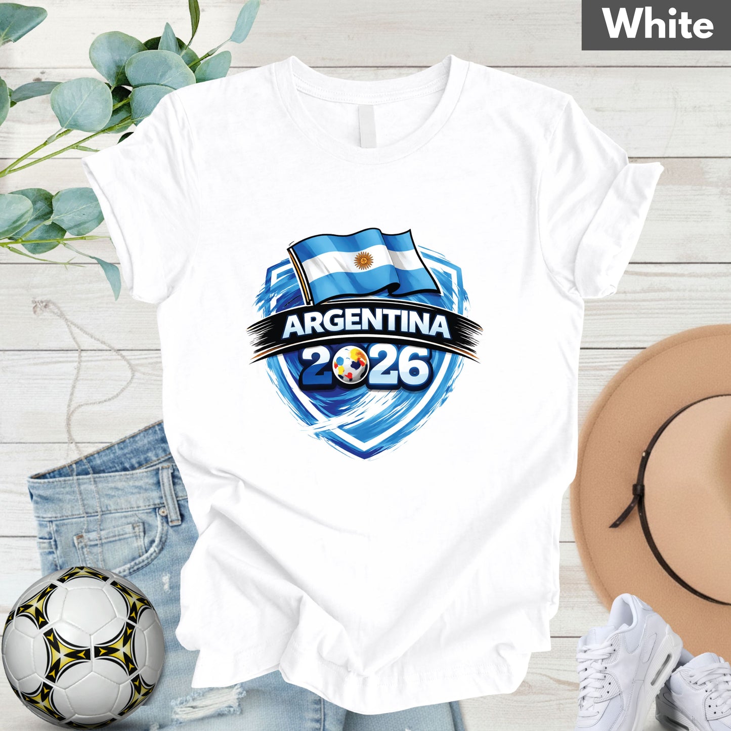 Argentina World Cup T Shirt Soccer Supporter Tees