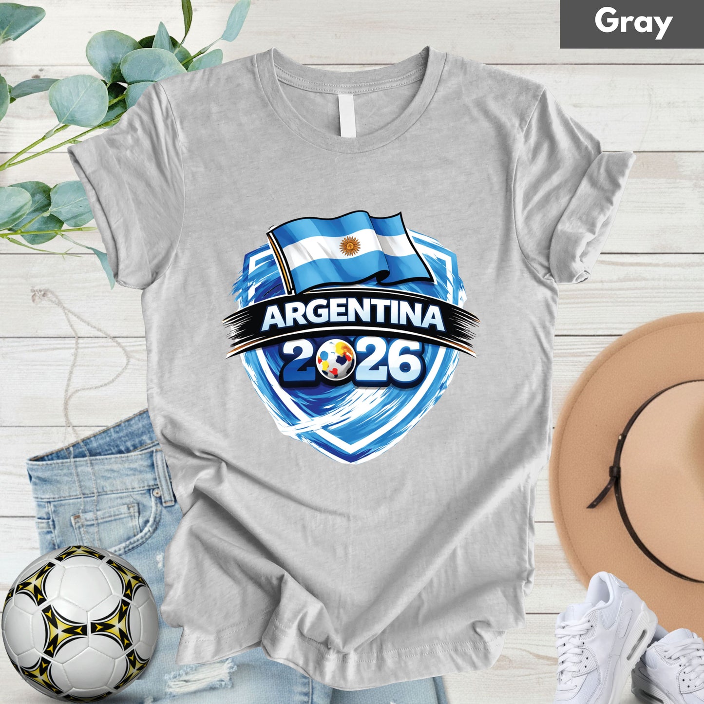 Argentina World Cup T Shirt Soccer Supporter Tees