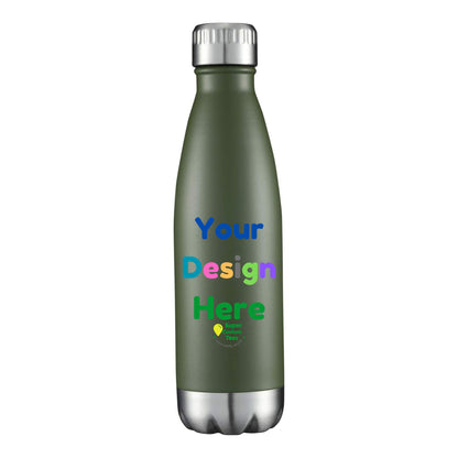 Custom Stainless Steel Water Bottle Insulated Double Wall Metal Sport Reusable Water Bottles - 17 oz