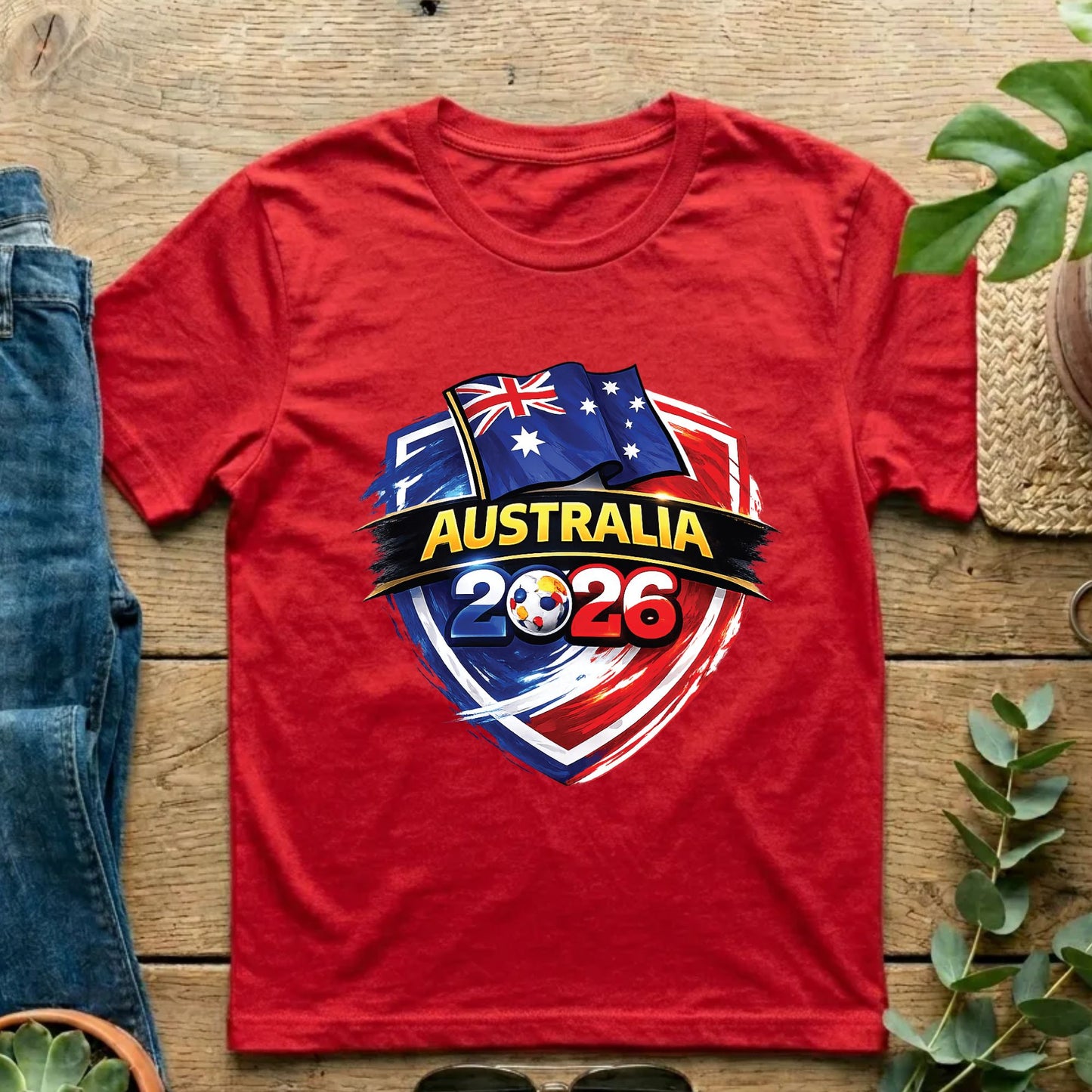 Australia World Cup T Shirt Soccer Supporter Tees