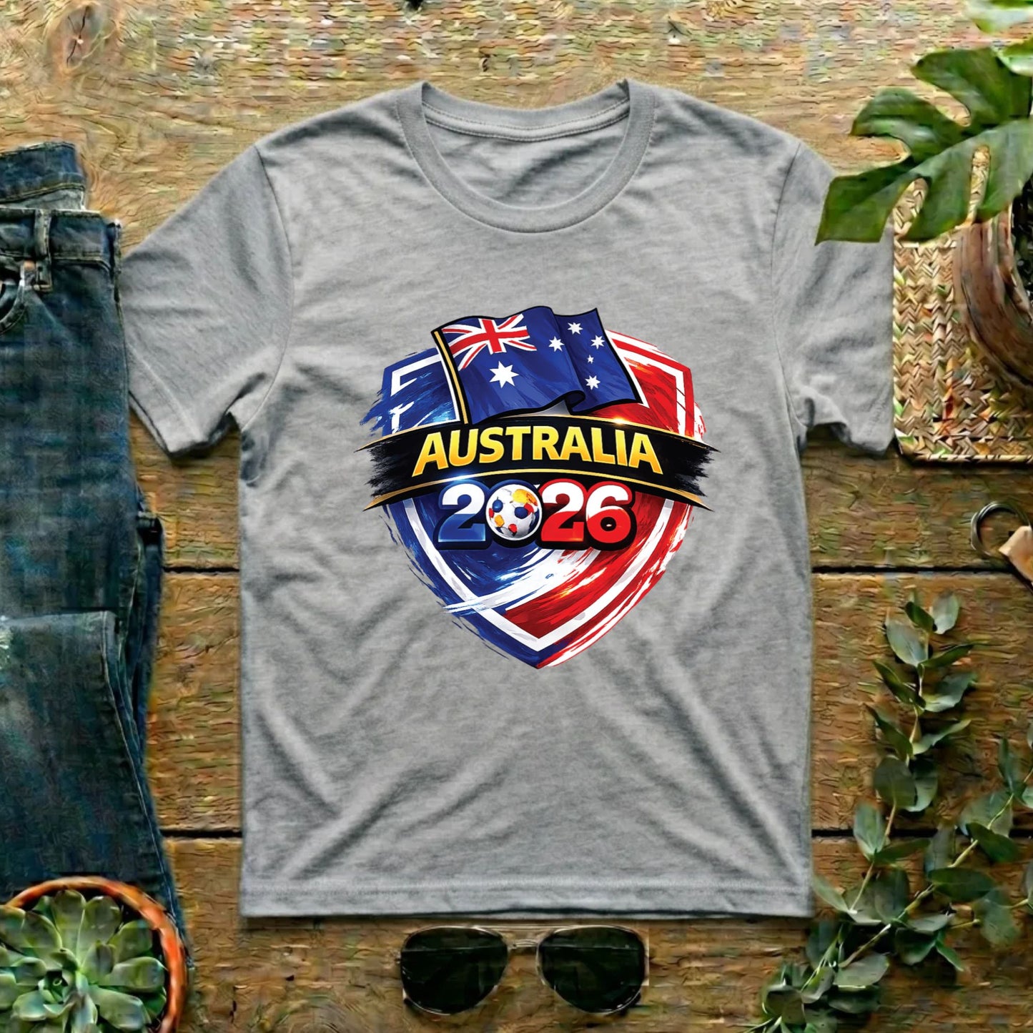 Australia World Cup T Shirt Soccer Supporter Tees