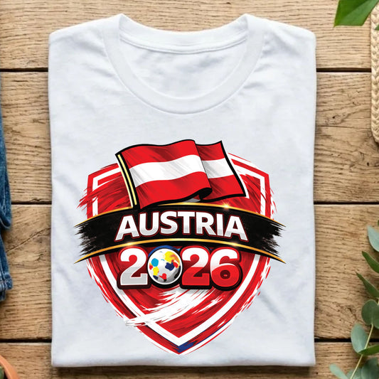 Austria World Cup T Shirt Soccer Supporter Tees