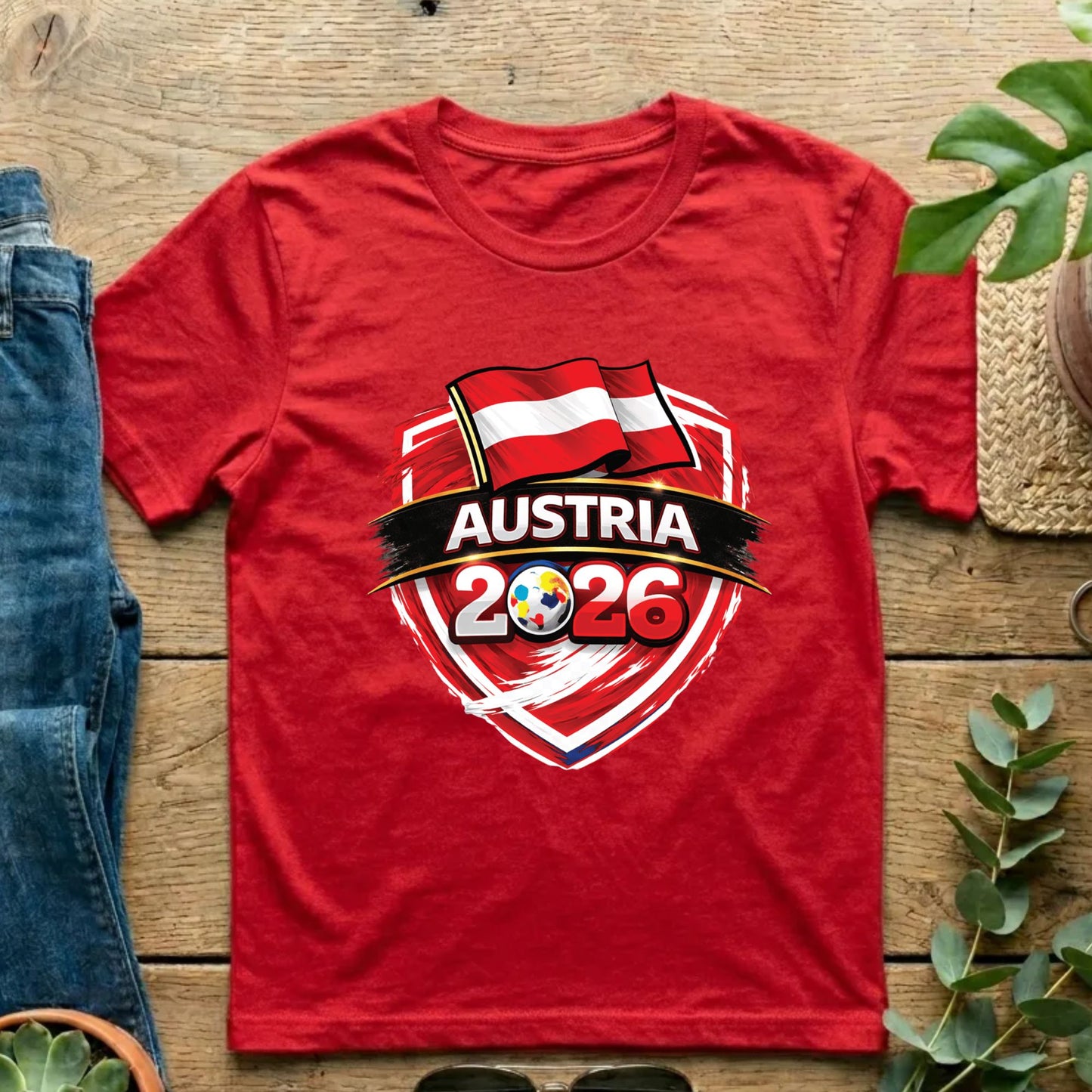 Austria World Cup T Shirt Soccer Supporter Tees