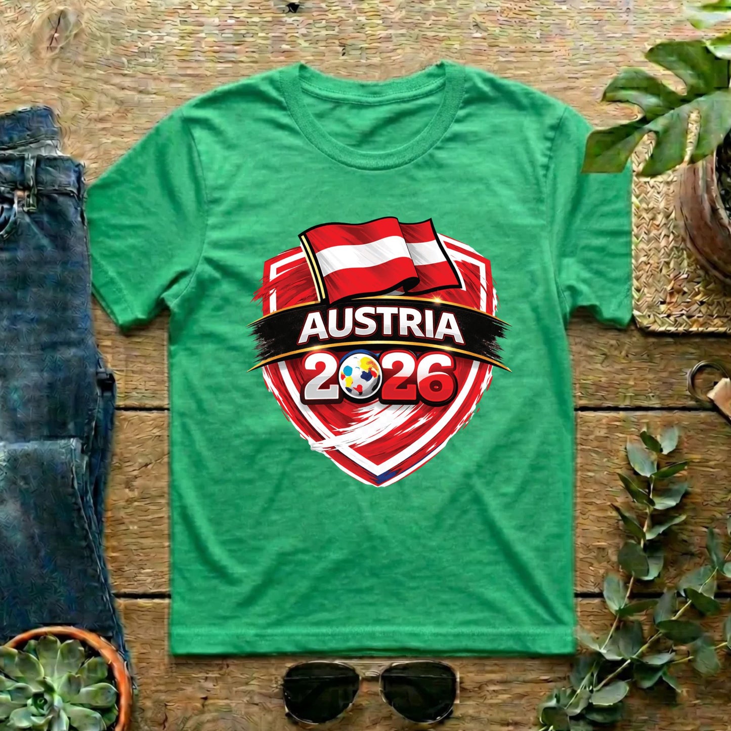 Austria World Cup T Shirt Soccer Supporter Tees