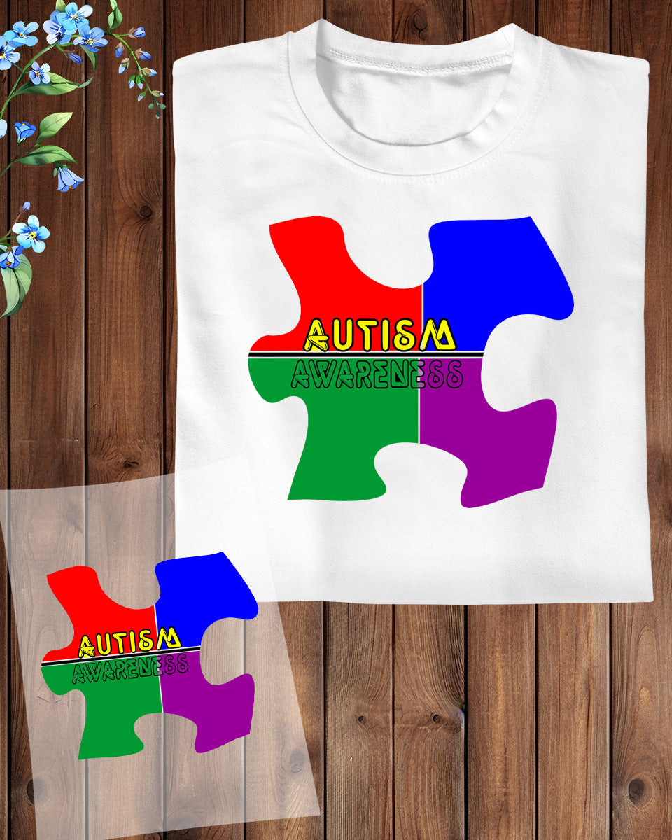 Autism Puzzle DTF Transfer Film