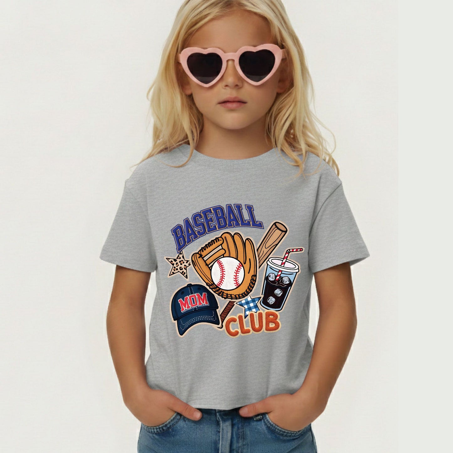 Baseball Club Mom Shirt Leopard Star Sweatshirt
