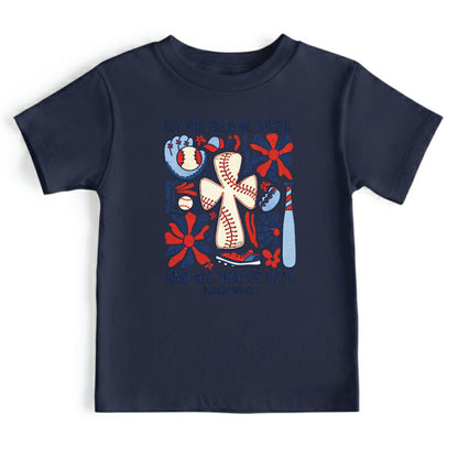 Baseball Cross Psalm 96:12 Youth Shirts Let The Field Be Joyful Sweatshirt