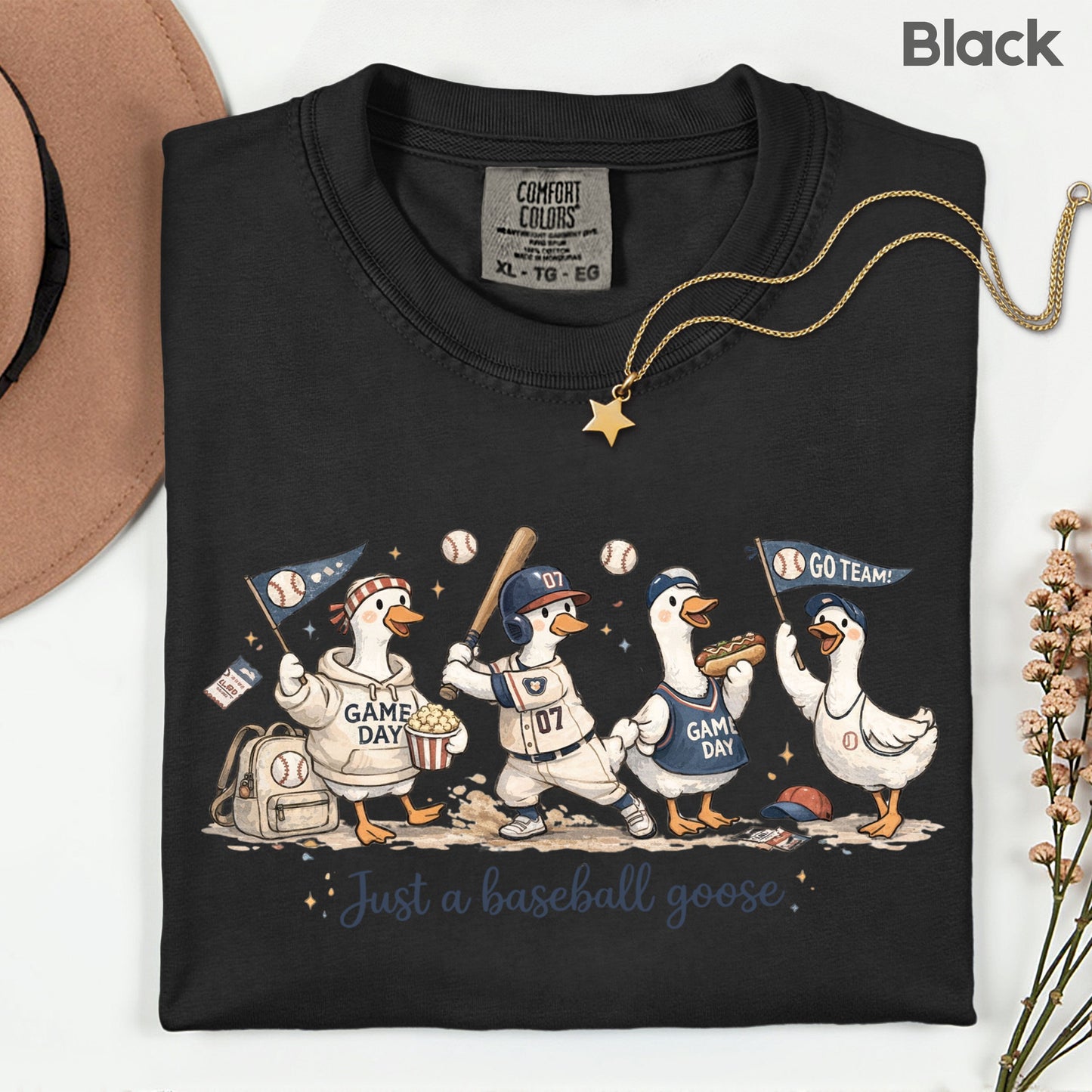 Baseball Goose Comfort Colors T Shirt
