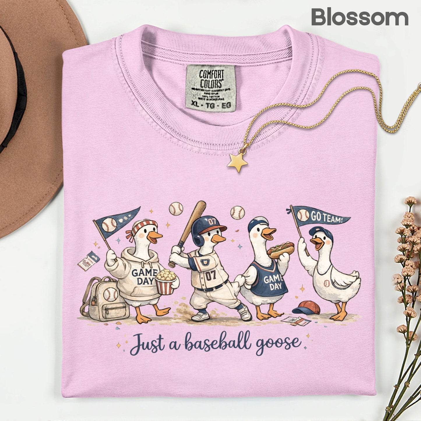 Baseball Goose Comfort Colors T Shirt