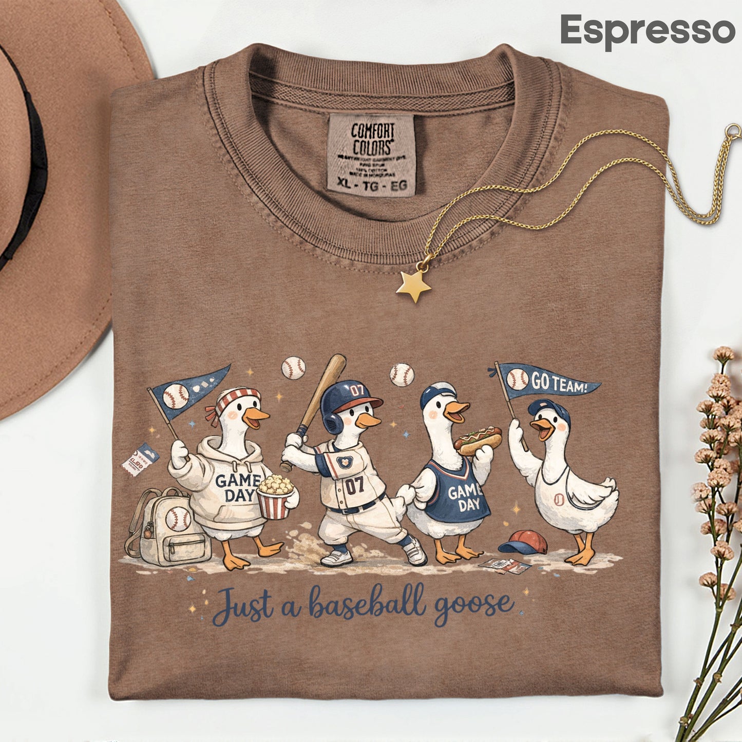 Baseball Goose Comfort Colors T Shirt