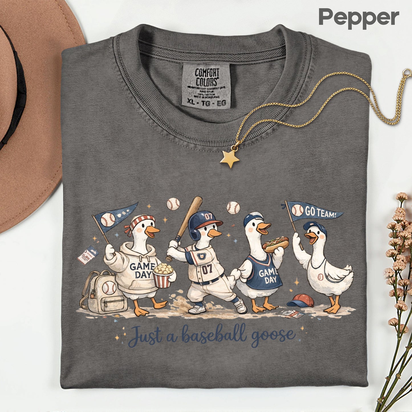Baseball Goose Comfort Colors T Shirt