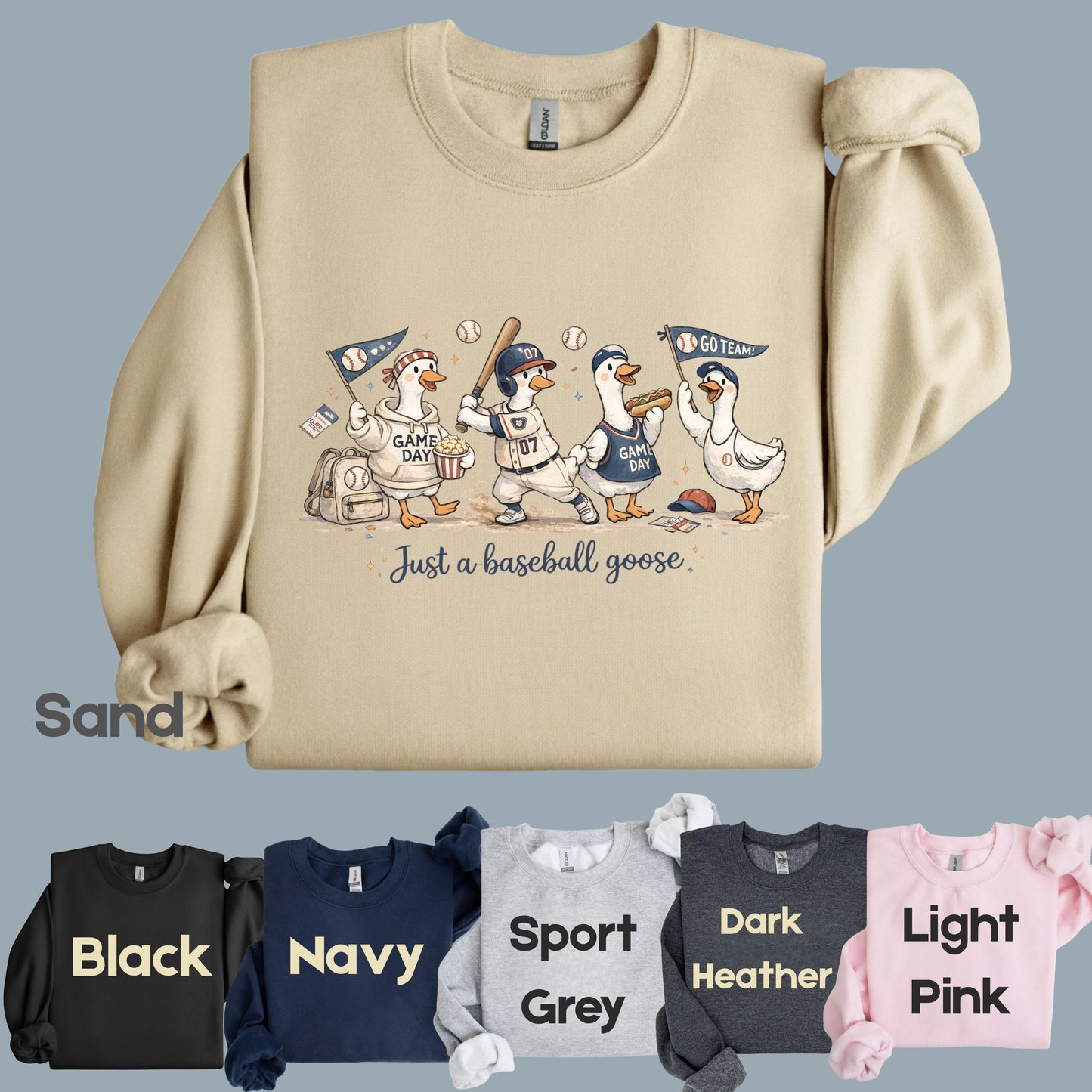 Baseball Goose Comfort Colors T Shirt