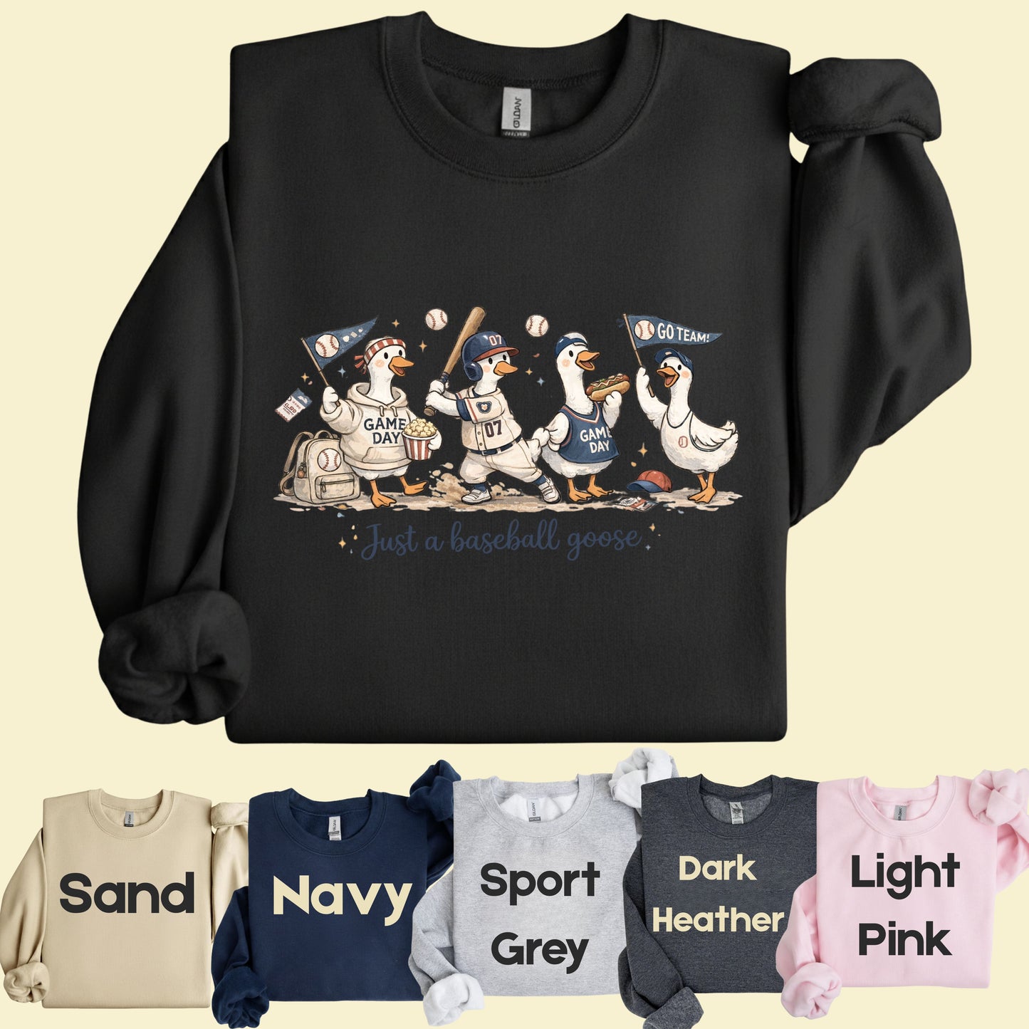Baseball Goose Comfort Colors T Shirt