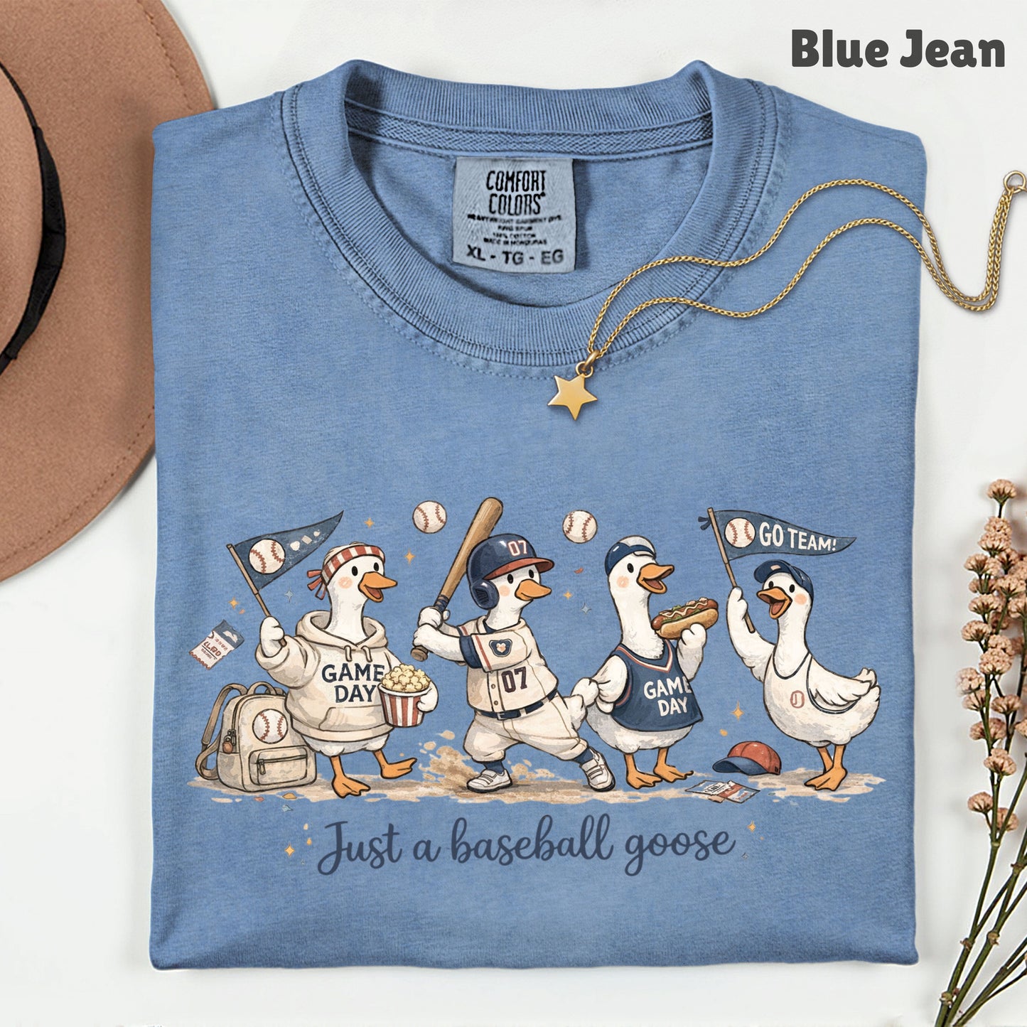 Baseball Goose Comfort Colors T Shirt