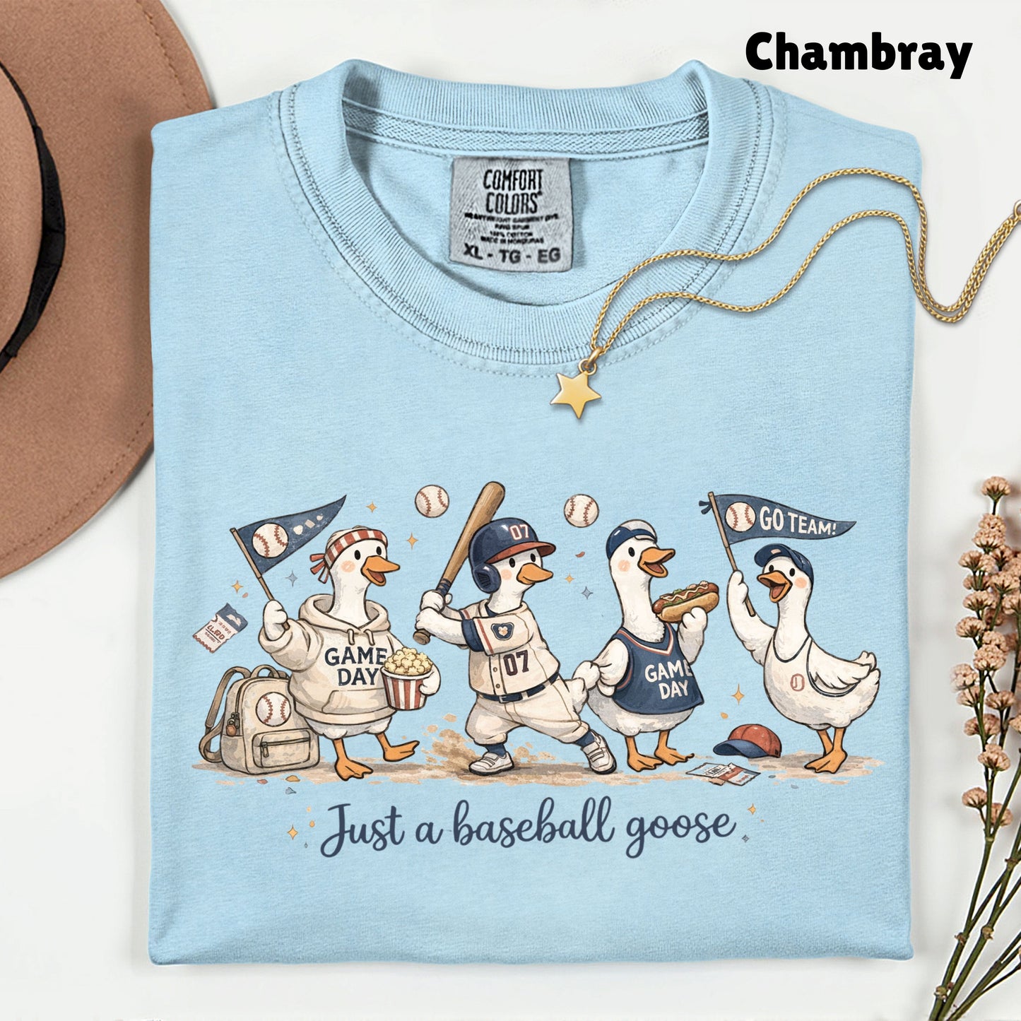 Baseball Goose Comfort Colors T Shirt