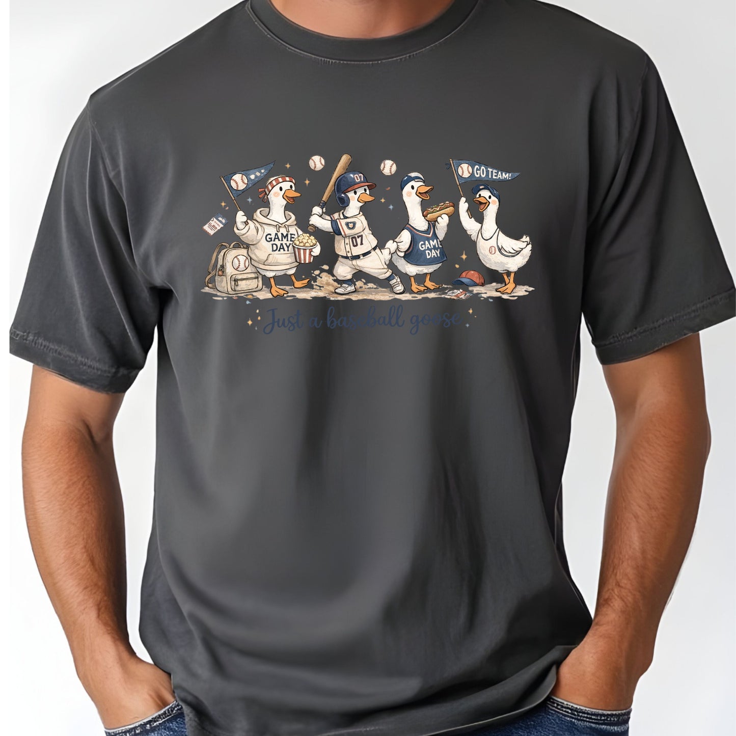 Baseball Goose Comfort Colors T Shirt