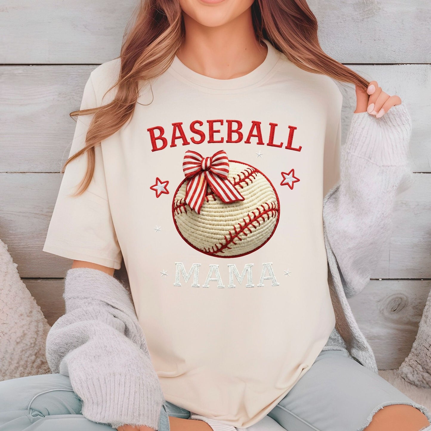 Baseball Mama DTF Transfer ready to Press