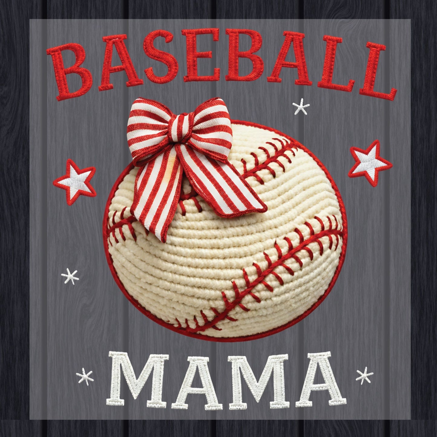 Baseball Mama DTF Transfer ready to Press Faux Yarn Baseball Mom Heat Transfer for Shirts Mommy UV Sticker Prints Iron on Transfer
